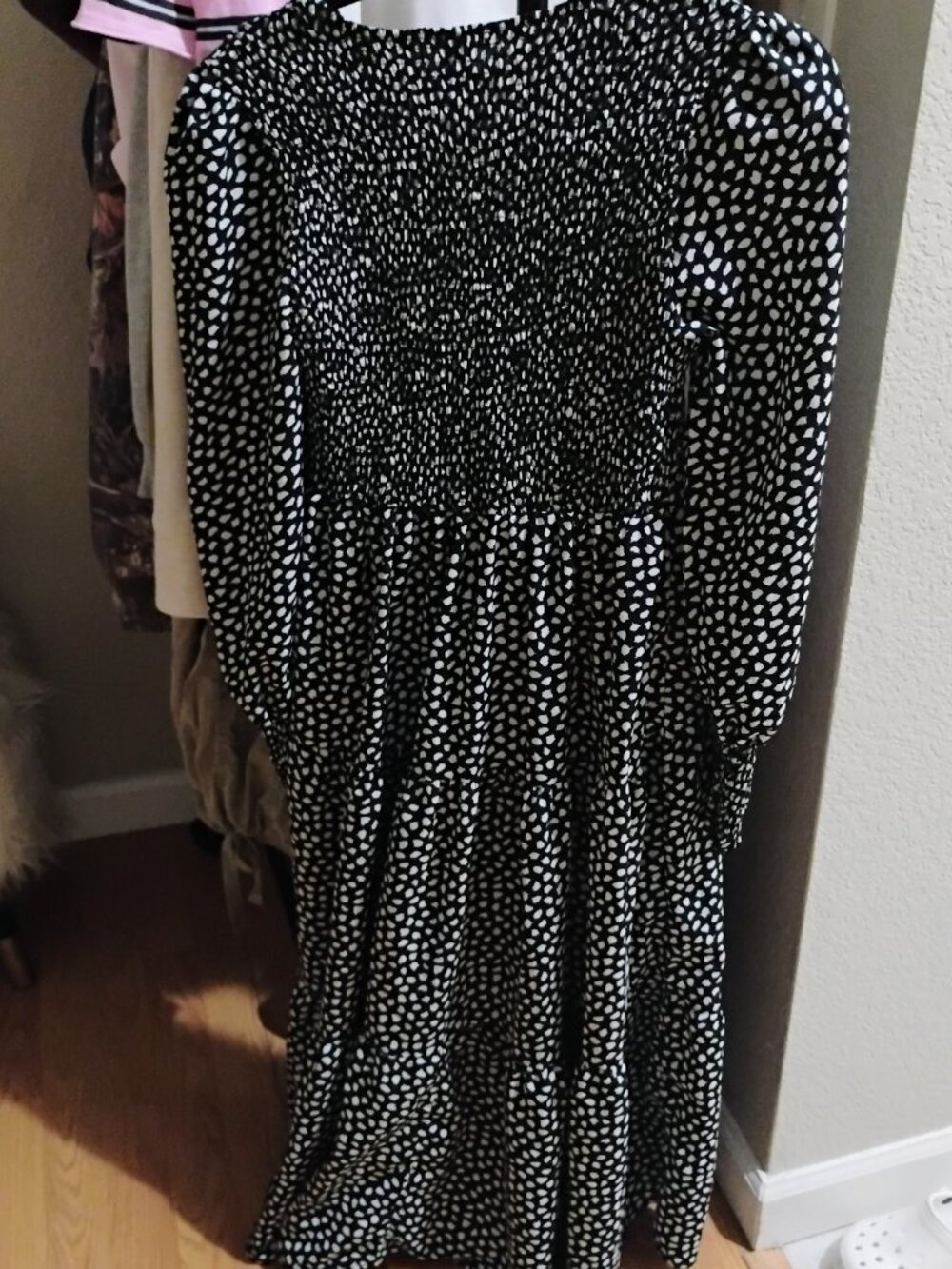 Black and white maxi dress